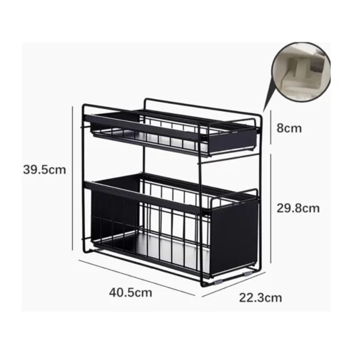 UNDER CABINET ORGANIZER, WITH FLOOR STANDING PULL OUT DRAWERS