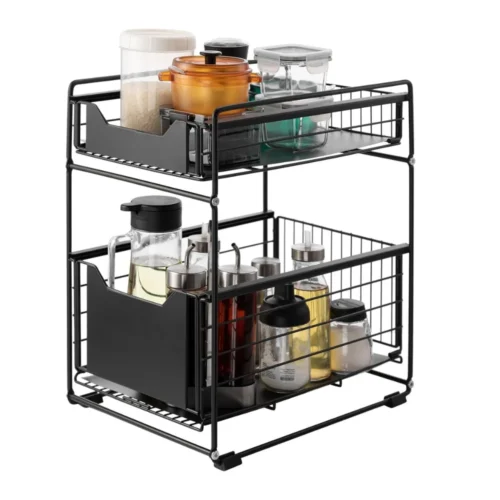 UNDER CABINET ORGANIZER, WITH FLOOR STANDING PULL OUT DRAWERS