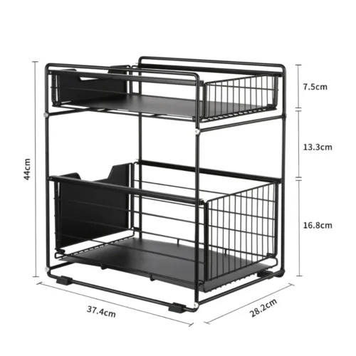 UNDER CABINET ORGANIZER, WITH FLOOR STANDING PULL OUT DRAWERS