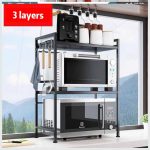 DOUBLE LAYER MICROWAVE OVEN RACK, ADJUSTABLE OVEN RACK, 2 TIER OVEN RACK