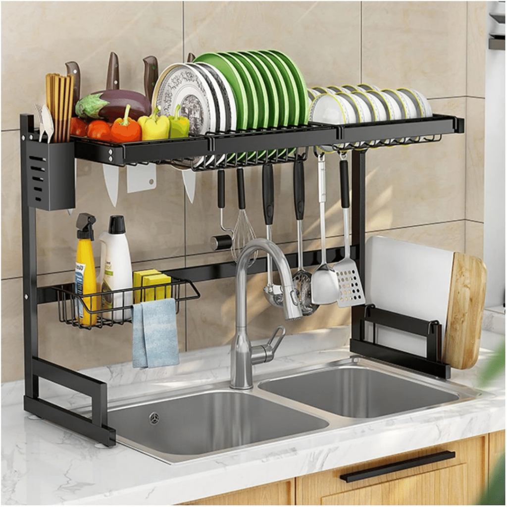 SINK TOP DISH DRYING RACK 85CM, OVER THE SINK DRYING RACK, KITCHEN ...