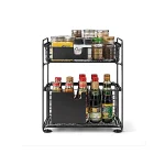 UNDER CABINET ORGANIZER, WITH FLOOR STANDING PULL OUT DRAWERS, COUNTERTOP AND UNDER CABINET STORAGE SHELF RACK - Image 6