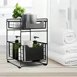 UNDER CABINET ORGANIZER, WITH FLOOR STANDING PULL OUT DRAWERS, COUNTERTOP AND UNDER CABINET STORAGE SHELF RACK - Image 3