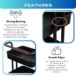 3 TIER TROLLEY WITH HANDLE, STORAGE CART ORGANIZER, WHITE POWDER COATED, MULTIPUR[POSE STORAGE CART.WEBP