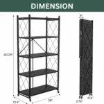 FOLDABLE SHELF, 5 LAYER STORAGE RACK, FOLDABLE RACK FOR KITCHEN, MULTI PURPOSE RACK