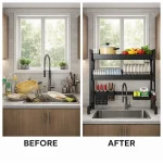 DOUBLE LAYER RETRACTABLE OVER SINK DISH DRYING RACK - Image 6