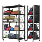 FOLDABLE SHELF, 5 LAYER STORAGE RACK, FOLDABLE RACK FOR KITCHEN, MULTI PURPOSE RACK