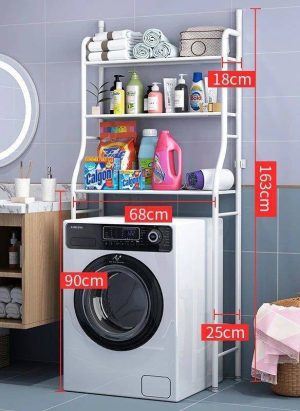 WASHING MACHINE RACK, 3 LAYER, FRONT LOAD WASHING MACHINE RACK, WHITE COLOUR