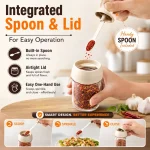 Premium 250ml Glass Spice Jar with Built-in Spoon & Airtight Lid – Smart Seasoning Container - Image 5