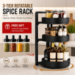 3 TIER CONDIMENT RACK | COUNTERTOP SEASONING RACK | KITCHEN STORAGE STAND