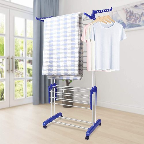CLOTH DRYING RACK, CLOTHES DRYING RACK OUTDOOR CLOTH DRYING RACK WITH MULTIPLE LAYERS