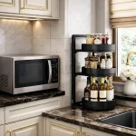 ONE TIER LAZY SUSAN ROTATABLE RACK, ONE LAYER ROTATABLE SQUARE SHAPE RACKS - Image 6