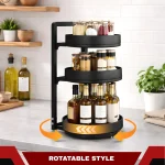 3 TIER CONDIMENT RACK | COUNTERTOP SEASONING RACK | KITCHEN STORAGE STAND
