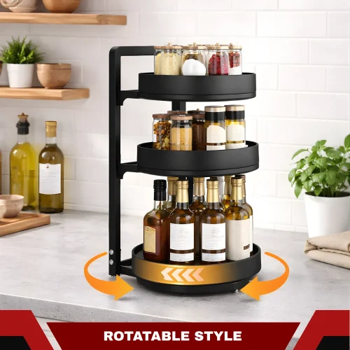 3 TIER CONDIMENT RACK | COUNTERTOP SEASONING RACK | KITCHEN STORAGE STAND