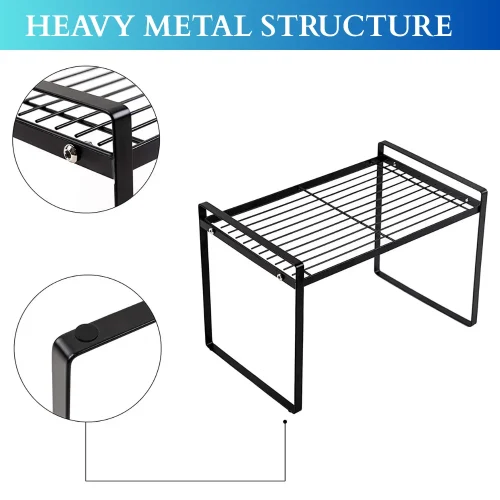 2 layer kitchen counter rack, kitchen organizer rack Sri Lanka, countertop spice rack Sri Lanka, metal kitchen shelf Sri Lanka, pantry organizer rack Sri Lanka