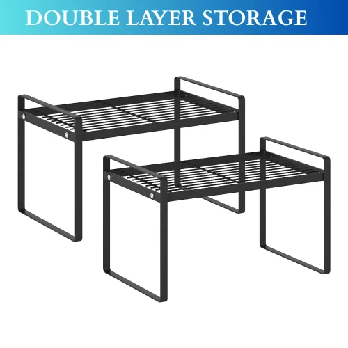 2 layer kitchen counter rack, kitchen organizer rack Sri Lanka, countertop spice rack Sri Lanka, metal kitchen shelf Sri Lanka, pantry organizer rack Sri Lanka