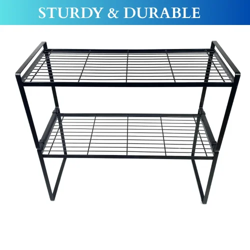 2 layer kitchen counter rack, kitchen organizer rack Sri Lanka, countertop spice rack Sri Lanka, metal kitchen shelf Sri Lanka, pantry organizer rack Sri Lanka
