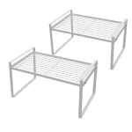 2 Layer White Kitchen Counter Rack | Under Cabinet Rack Sri Lanka