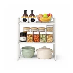 2 TIER DRAWER KITCHEN COUNTER RACK – UNDER CABINET RACK, SPICE STORAGE SHELF, CABINET DIVIDER, MULTIPURPOSE KITCHEN ORGANIZER - Image 5