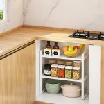 2 TIER DRAWER KITCHEN COUNTER RACK – UNDER CABINET RACK, SPICE STORAGE SHELF, CABINET DIVIDER, MULTIPURPOSE KITCHEN ORGANIZER - Image 3
