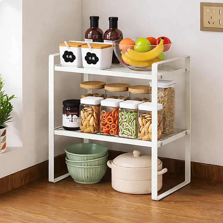 2 TIER DRAWER KITCHEN COUNTER RACK – UNDER CABINET RACK, SPICE STORAGE SHELF, CABINET DIVIDER, MULTIPURPOSE KITCHEN ORGANIZER (6) 2 TIER DRAWER KITCHEN COUNTER RACK – UNDER CABINET RACK, SPICE STORAGE SHELF, CABINET DIVIDER, MULTIPURPOSE KITCHEN ORGANIZER - Image 1