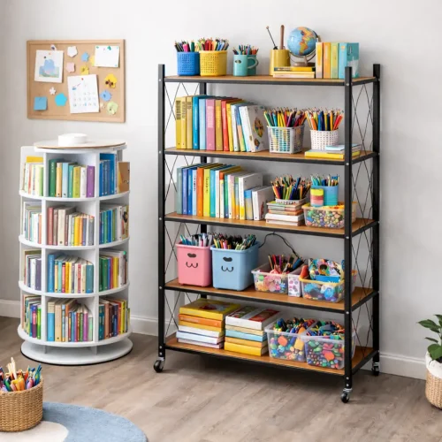 Untitled 5 Racks Shop Now 5 Tier Bended Shape Rack with Wooden Shelf | racks.lk