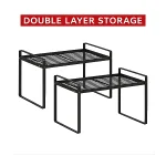 UNDER CUPBOARD RACK – METAL STORAGE SHELF, PANTRY ORGANIZER, COUNTERTOP SPICE RACK, MULTIPURPOSE KITCHEN SHELF, undercabinet rack - Image 10