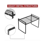 UNDER CUPBOARD RACK – METAL STORAGE SHELF, PANTRY ORGANIZER, COUNTERTOP SPICE RACK, MULTIPURPOSE KITCHEN SHELF, undercabinet rack - Image 9