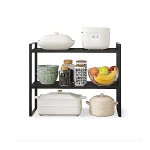 UNDER CUPBOARD RACK – METAL STORAGE SHELF, PANTRY ORGANIZER, COUNTERTOP SPICE RACK, MULTIPURPOSE KITCHEN SHELF, undercabinet rack - Image 2