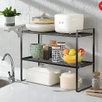 UNDER CUPBOARD RACK – METAL STORAGE SHELF, PANTRY ORGANIZER, COUNTERTOP SPICE RACK, MULTIPURPOSE KITCHEN SHELF, undercabinet rack - Image 5