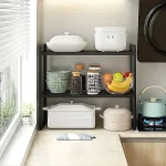 UNDER CUPBOARD RACK – METAL STORAGE SHELF, PANTRY ORGANIZER, COUNTERTOP SPICE RACK, MULTIPURPOSE KITCHEN SHELF, undercabinet rack - Image 6