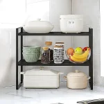 UNDER CUPBOARD RACK – METAL STORAGE SHELF, PANTRY ORGANIZER, COUNTERTOP SPICE RACK, MULTIPURPOSE KITCHEN SHELF, undercabinet rack - Image 3