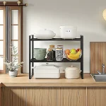 UNDER CUPBOARD RACK – METAL STORAGE SHELF, PANTRY ORGANIZER, COUNTERTOP SPICE RACK, MULTIPURPOSE KITCHEN SHELF, undercabinet rack - Image 7