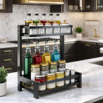 COUNTERTOP SPICE RACK, 2 LAYER SPICE RACK, KITCHEN SPICE RACK,  KITCHEN STORAGE RACK