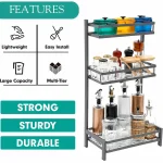3 LAYER COUNTERTOP SPICE RACK, KITCHEN SPICE RACK, KITCHEN STORAGE ORGANIZER - Image 6