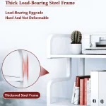 4 TIER STORAGE RACK FOR HOME - STEEL RACK WITH WOODEN SHELVES - Image 4