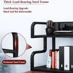 4 TIER BENDED SHAPE MULTIFUNCTIONAL RACK, MICROWAVE CART AND TROLLEY FOR HOME AND OFFICE - Image 6