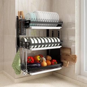3 layer Wall Mount Dish Rack