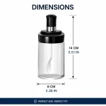 GLASS SEASONING BOTTLES, 250ML SPICE BOTTLES, SPICE BOTTLES WITH SPOONS, SPICE STORAGE SEASONING BOTTLES (bottles and spoons only) - Image 2