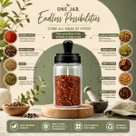 GLASS SEASONING BOTTLES, 250ML SPICE BOTTLES, SPICE BOTTLES WITH SPOONS, SPICE STORAGE SEASONING BOTTLES (bottles and spoons only) - Image 3