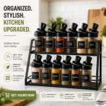 GLASS SEASONING BOTTLES, 250ML SPICE BOTTLES, SPICE BOTTLES WITH SPOONS, SPICE STORAGE SEASONING BOTTLES (bottles and spoons only) - Image 4