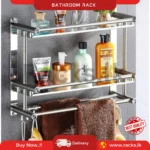 SUS 201 STAINLESS STEEL 3 LAYER RACK, BATHROOM STORAGE RACK, WALL MOUNTED BATHROOM RACK