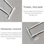 SUS 201 STAINLESS STEEL 3 LAYER RACK, BATHROOM STORAGE RACK, WALL MOUNTED BATHROOM RACK