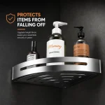 304 STAINLESS STEEL CORNER RACK, CHROME FINISH RACK,  BATHROOM SHOWER CADDY - 1 PIECE - Image 6