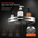 304 STAINLESS STEEL HEAVY BATHROOM RACK, HALF ROUND SHAPE BATHROOM RACK, CHROM FINISH - Image 4