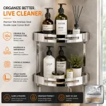 304 STAINLESS STEEL HEAVY BATHROOM RACK, HALF ROUND SHAPE BATHROOM RACK, CHROM FINISH - Image 3