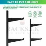 DISPLAY SHELF HOLDER, A1 RACK BAR, WALL MOUNT SHELF HOLDER, SLOTTED C CHANNL HOLDER - ( Black Colour ) - Image 6