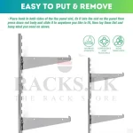DISPLAY STORAGE SHELF BRACKET, A1 RACK BAR BRACKET, M10  BRACKET, SLOTTED WALL BRACKET - Image 4