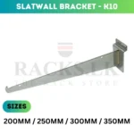 DISPLAY STORAGE SHELF BRACKET, SLATWALL BRACKET K10, FOR DISPLAY AND SHOWROOM FITTINGS