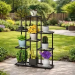FLOWER POT STAND, INDOOR FLOWER POT HOLDER, 9 LAYER PLANT STAND, GARDEN DISPLAY RACK - Image 3